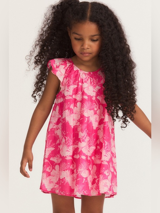 LoveShackFancy Other - LoveShackFancy Girls Pink Cotton Silk Blend Mermaid Print Lou Dress Size 4 5